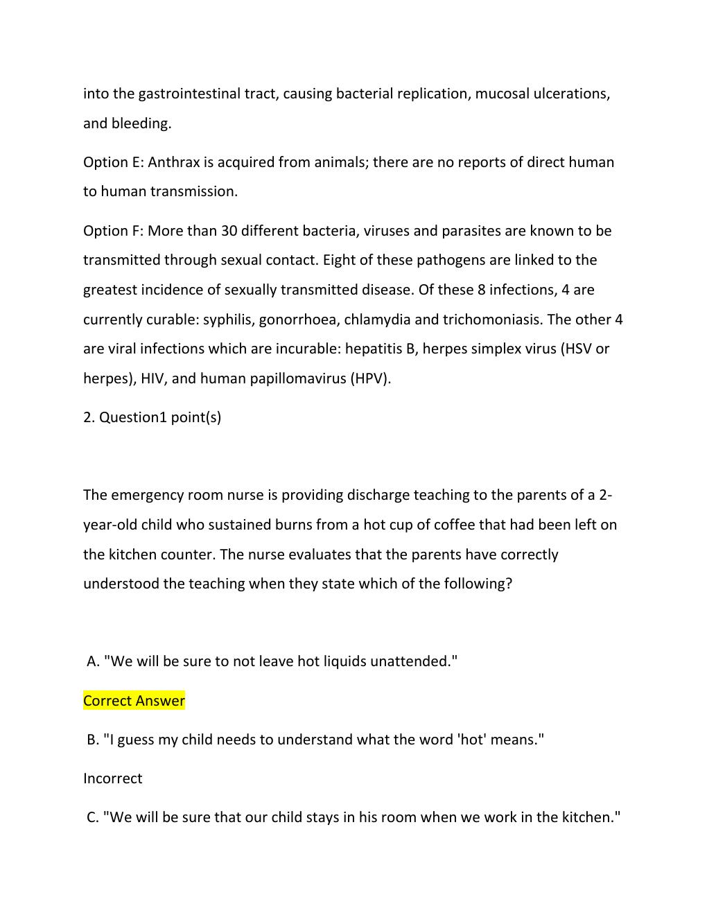 Preview page 3 of 2026 NURSING NCLEX  EXAM GRADES A + WITH RELEVANT SOLUTIONS TO QUESTIONS 3