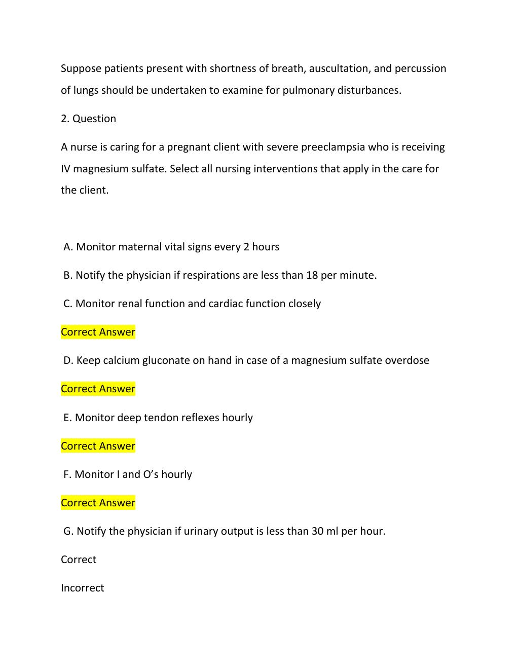 Preview page 3 of 2026 NURSING NCLEX  EXAM GRADES A + WITH RELEVANT SOLUTIONS TO QUESTIONS 2
