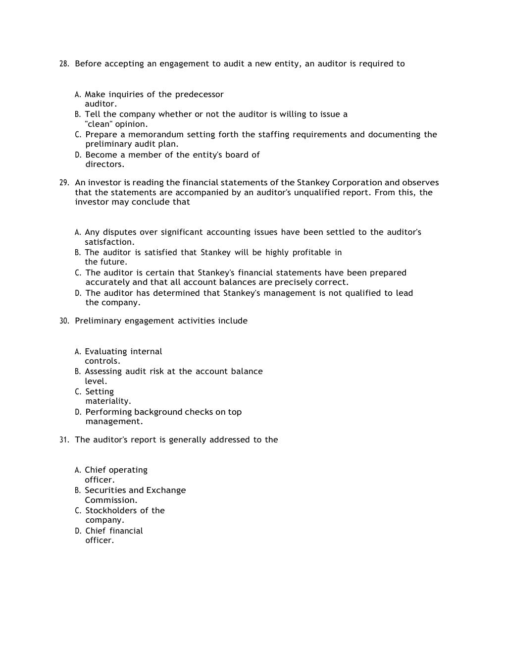 Preview page 9 of TEST BANK For Auditing & Assurance Services:  A Systematic Approach, 11th Edition By Messier Chapters 1 - 21 Complete