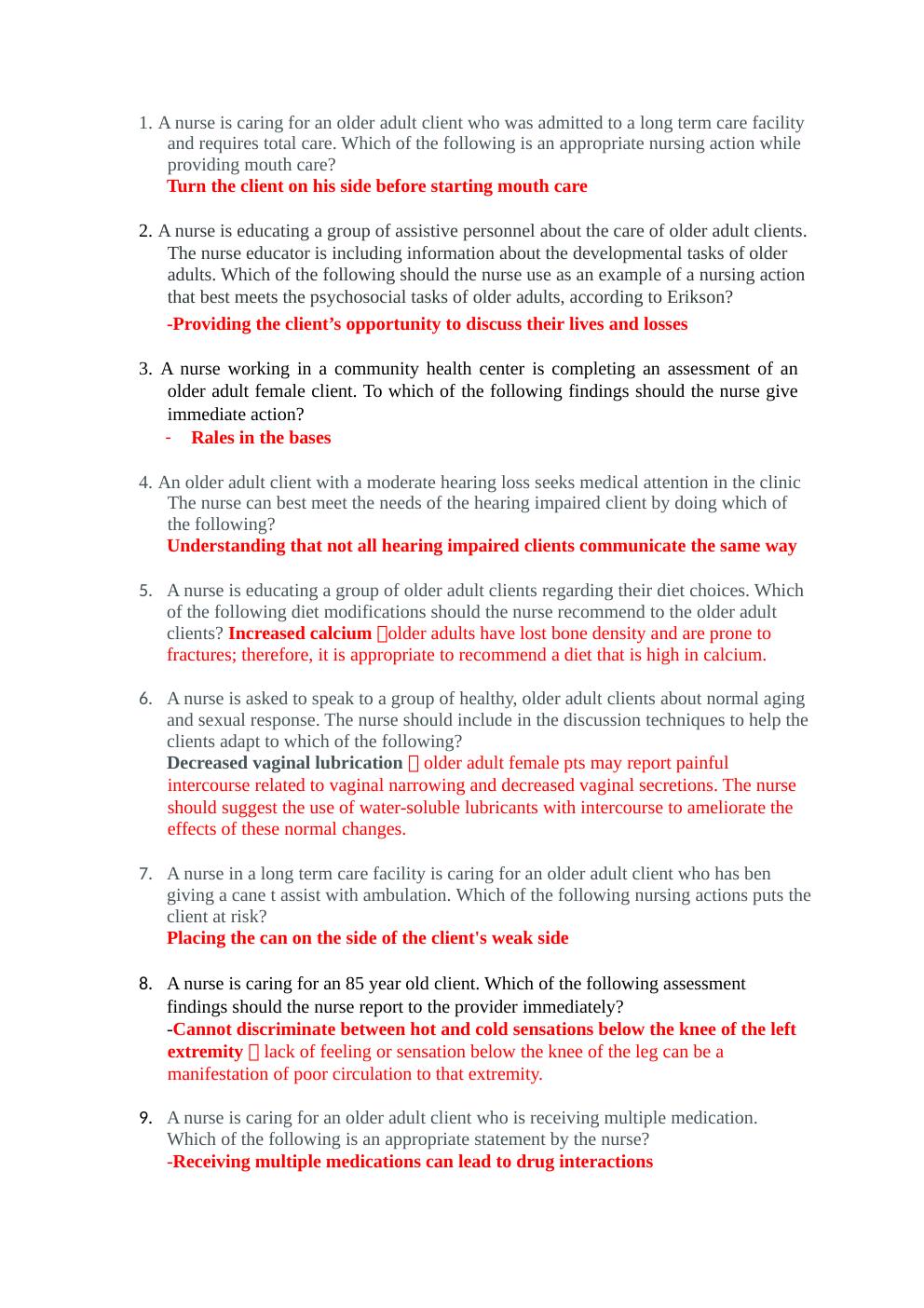 Preview page 2 of ATI GERONTOLOGY FINAL EXAM QUIZ   7 LATEST VERSIONS