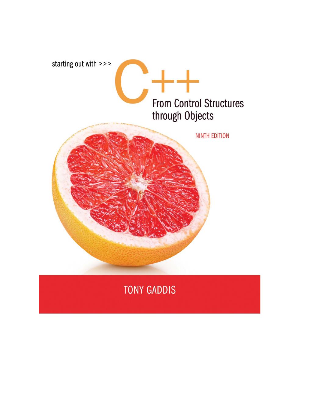 Preview page 2 of Starting Out with C++ from Control Structures to Objects 9th Edition By Tony Gaddis