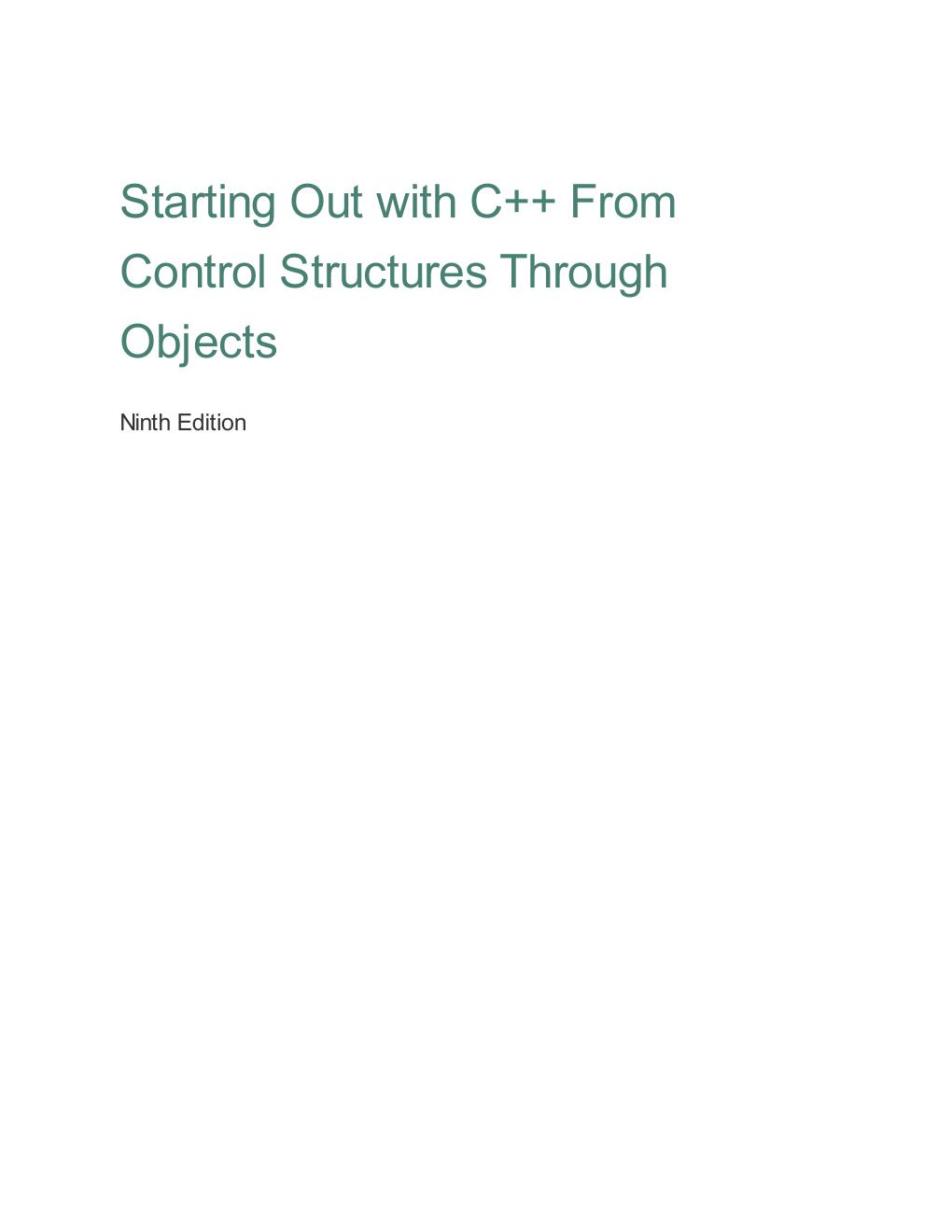 Preview page 3 of Starting Out with C++ from Control Structures to Objects 9th Edition By Tony Gaddis