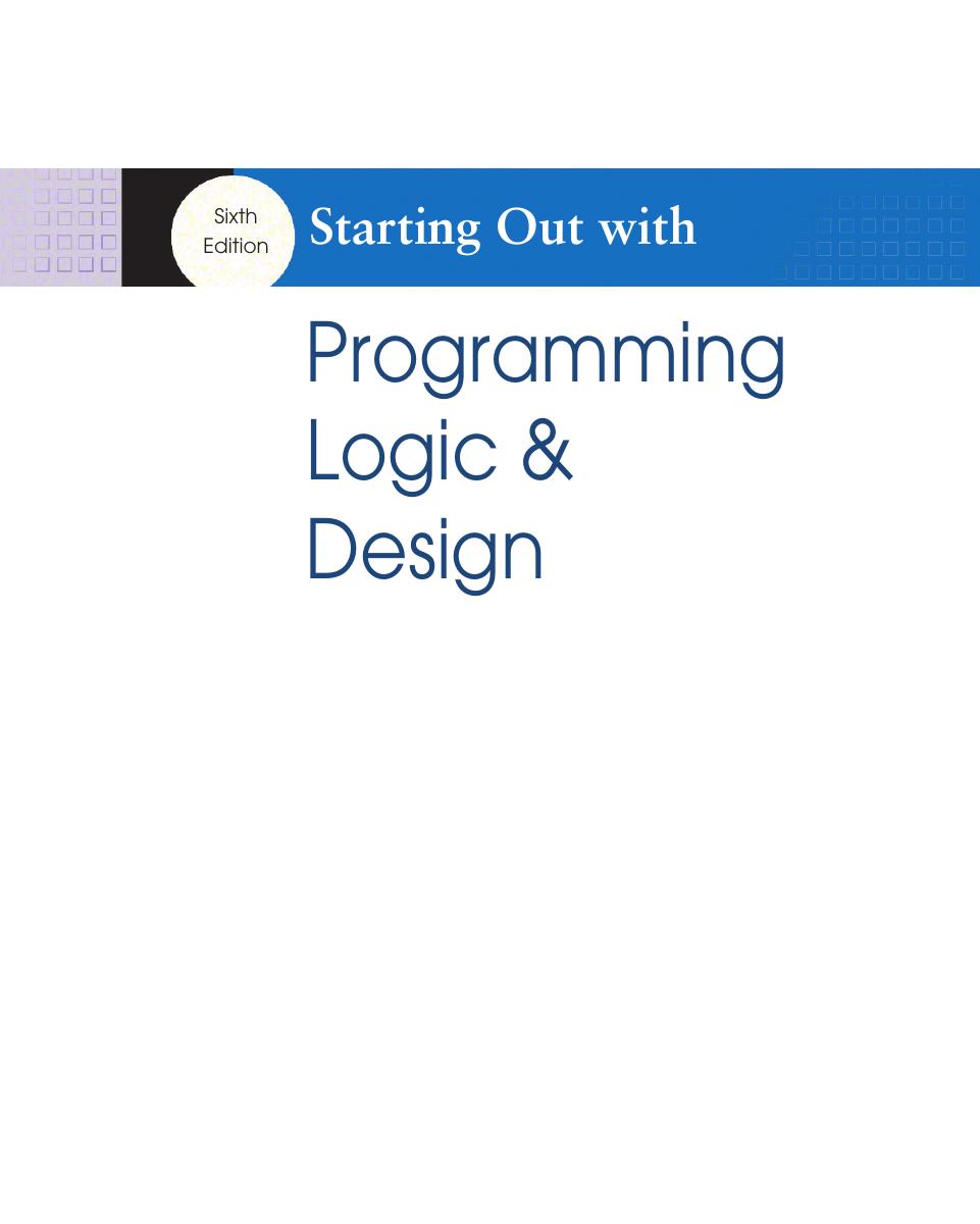 Preview page 2 of Starting Out With Programming Logic and Design 6th Edition By Tony Gaddis