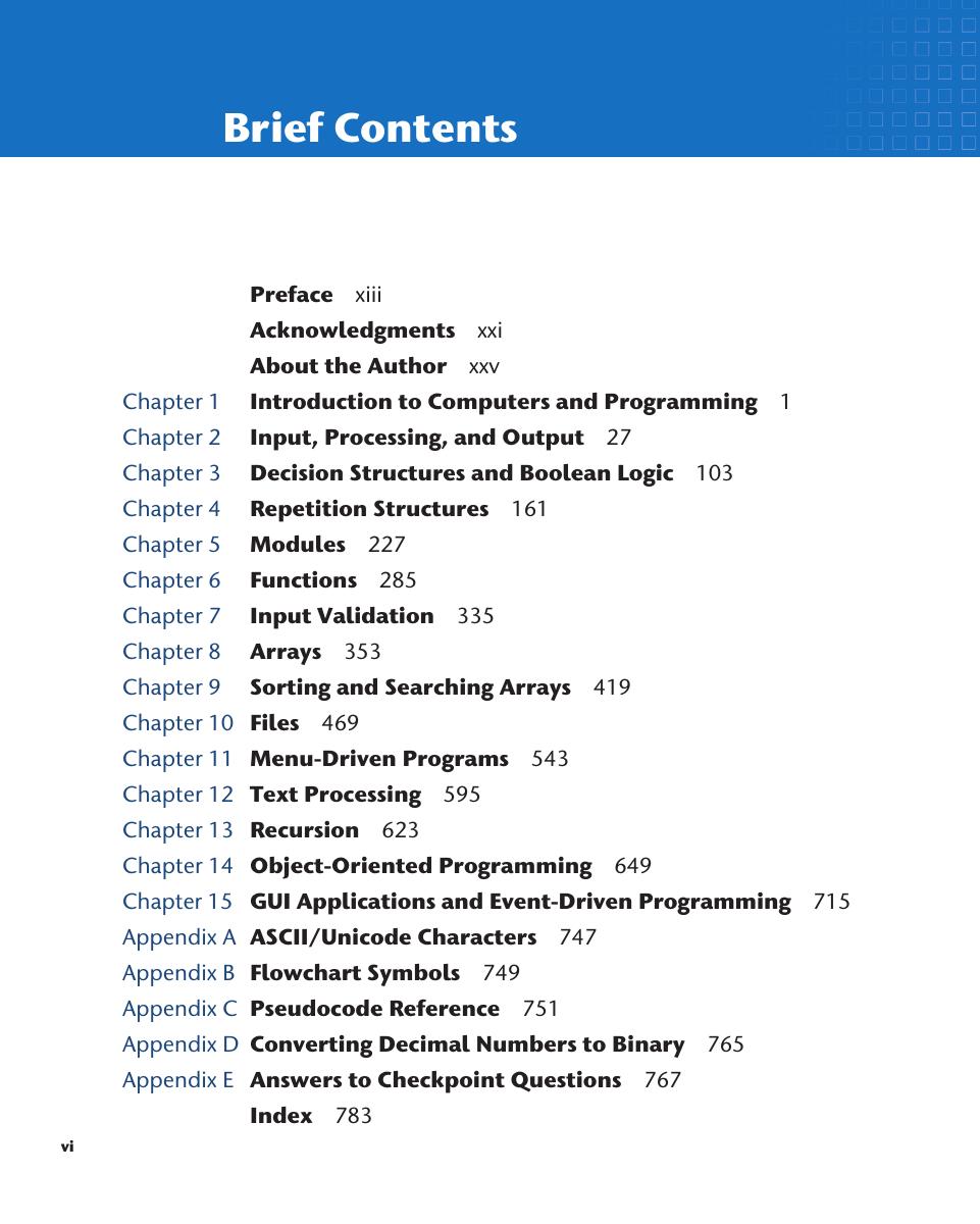 Preview page 7 of Starting Out With Programming Logic and Design 6th Edition By Tony Gaddis