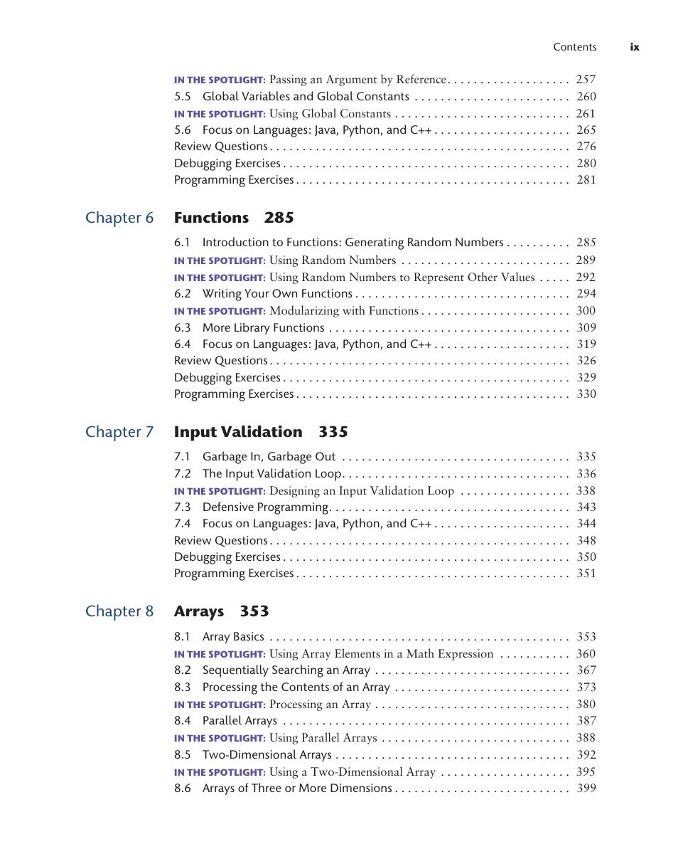 Preview page 10 of Starting Out With Programming Logic and Design 6th Edition By Tony Gaddis