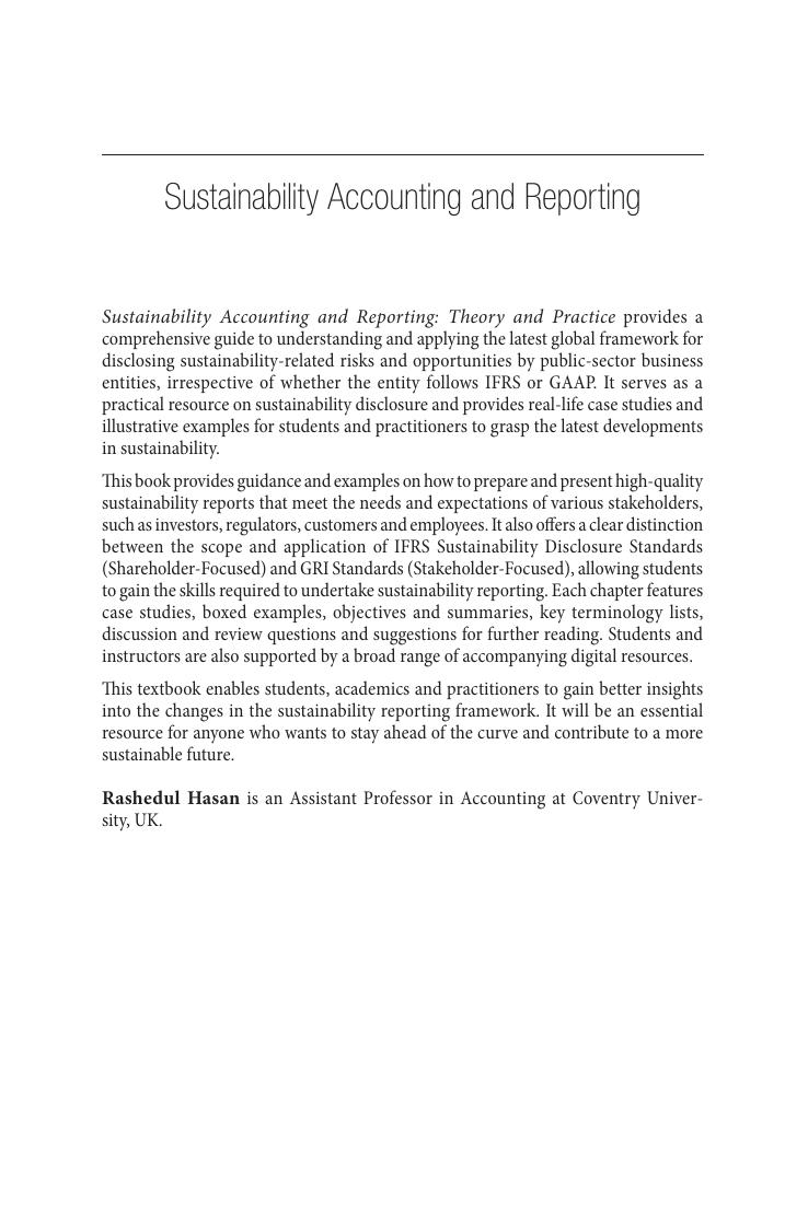 Preview page 2 of Sustainability Accounting and Reporting Theory and Practice By Rashedul Hasan