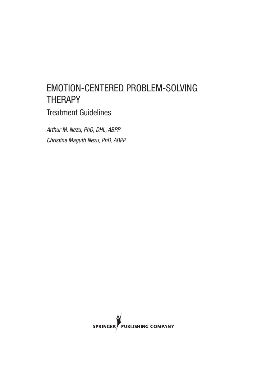 Preview page 3 of Emotion Centered Problem Solving Therapy with Treatment 1st Edition By Arthur Nezu, Christine Maguth Nezu ISBN: 97808261