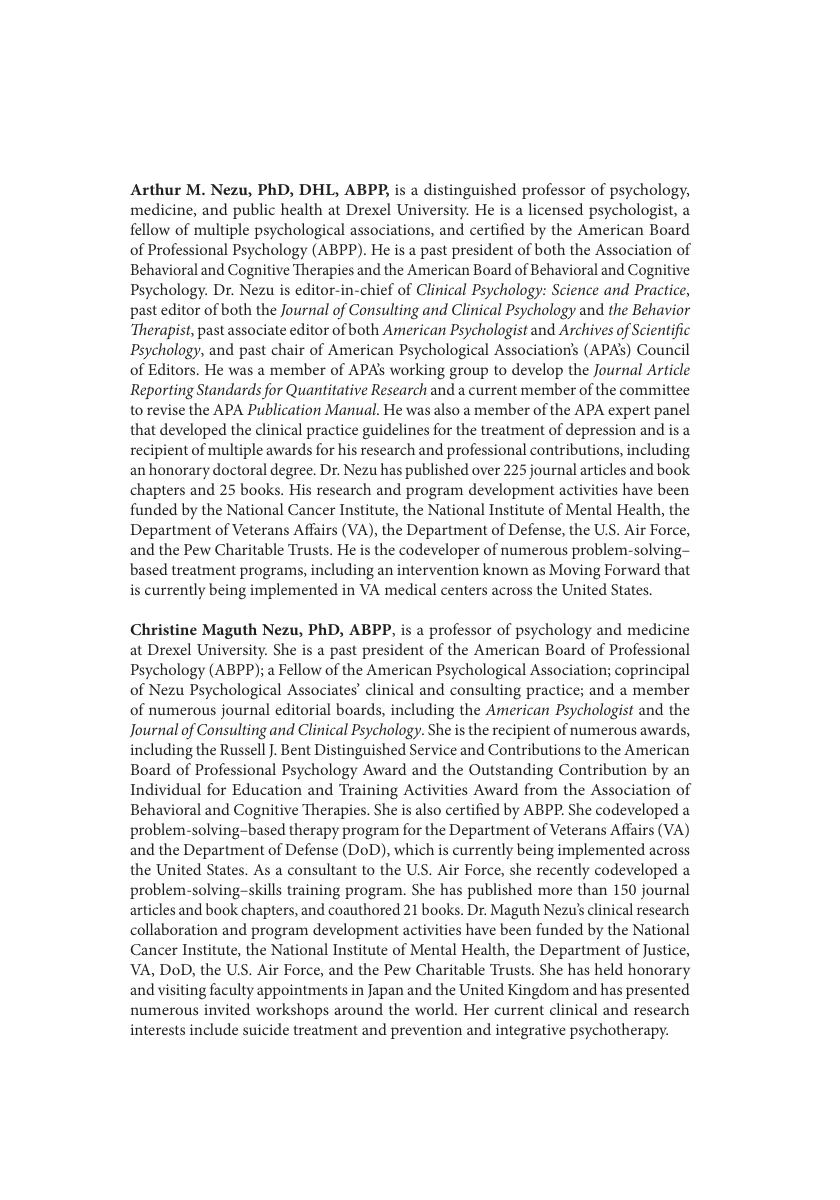 Preview page 4 of Emotion Centered Problem Solving Therapy with Treatment 1st Edition By Arthur Nezu, Christine Maguth Nezu ISBN: 97808261