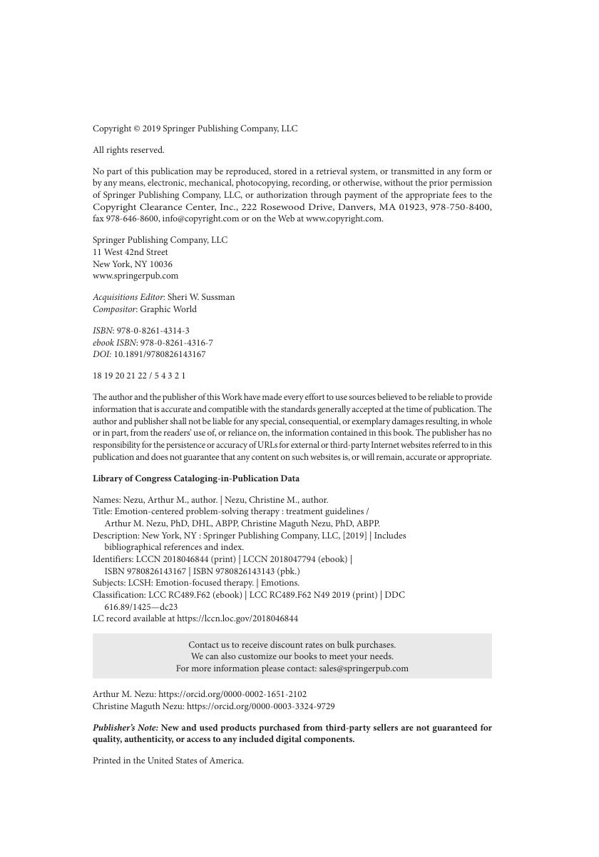 Preview page 5 of Emotion Centered Problem Solving Therapy with Treatment 1st Edition By Arthur Nezu, Christine Maguth Nezu ISBN: 97808261