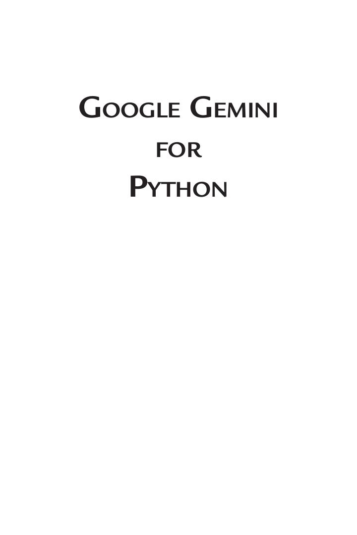 Preview page 2 of Google Gemini for Python Coding with Bard 1st Edition By Oswald Campesato ISBN: 978-1501522741