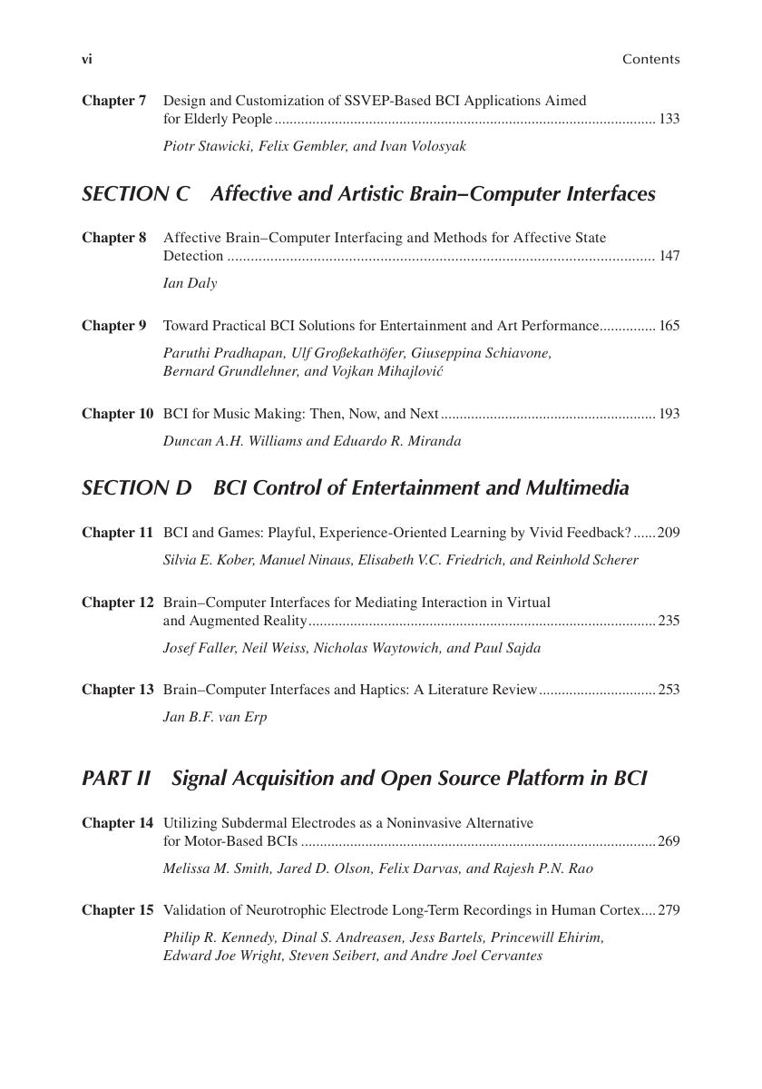 Preview page 7 of Brain Computer Interfaces Handbook Technological and Theoretical Advances By Chang S. Nam, Anton Nijholt, Fabien Lotte e