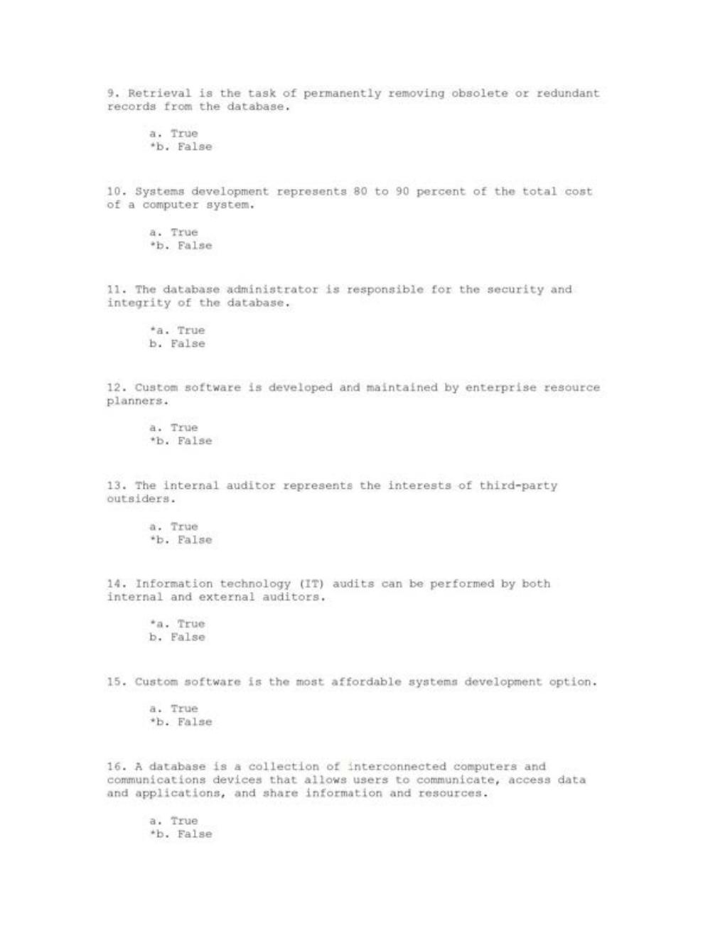 Preview page 2 of Test Bank For Accounting Information Systems 10th Edition By James A. Hall