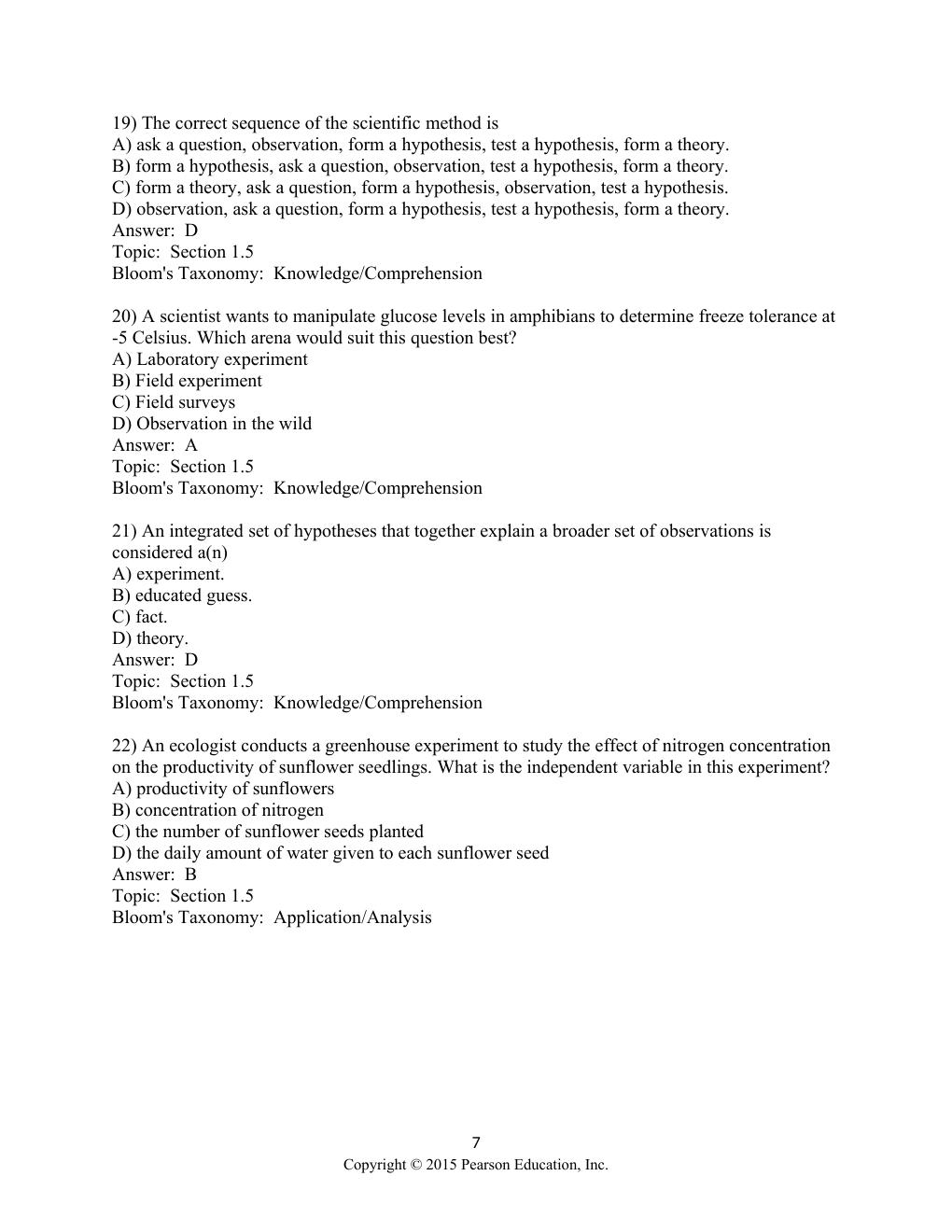 Preview page 7 of Test Bank For Elements of Ecology 9th Edition by Thomas Smith, Robert Smith