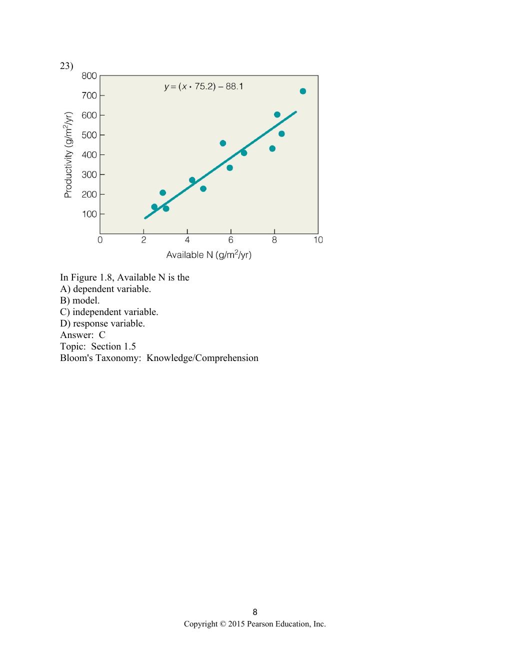 Preview page 8 of Test Bank For Elements of Ecology 9th Edition by Thomas Smith, Robert Smith