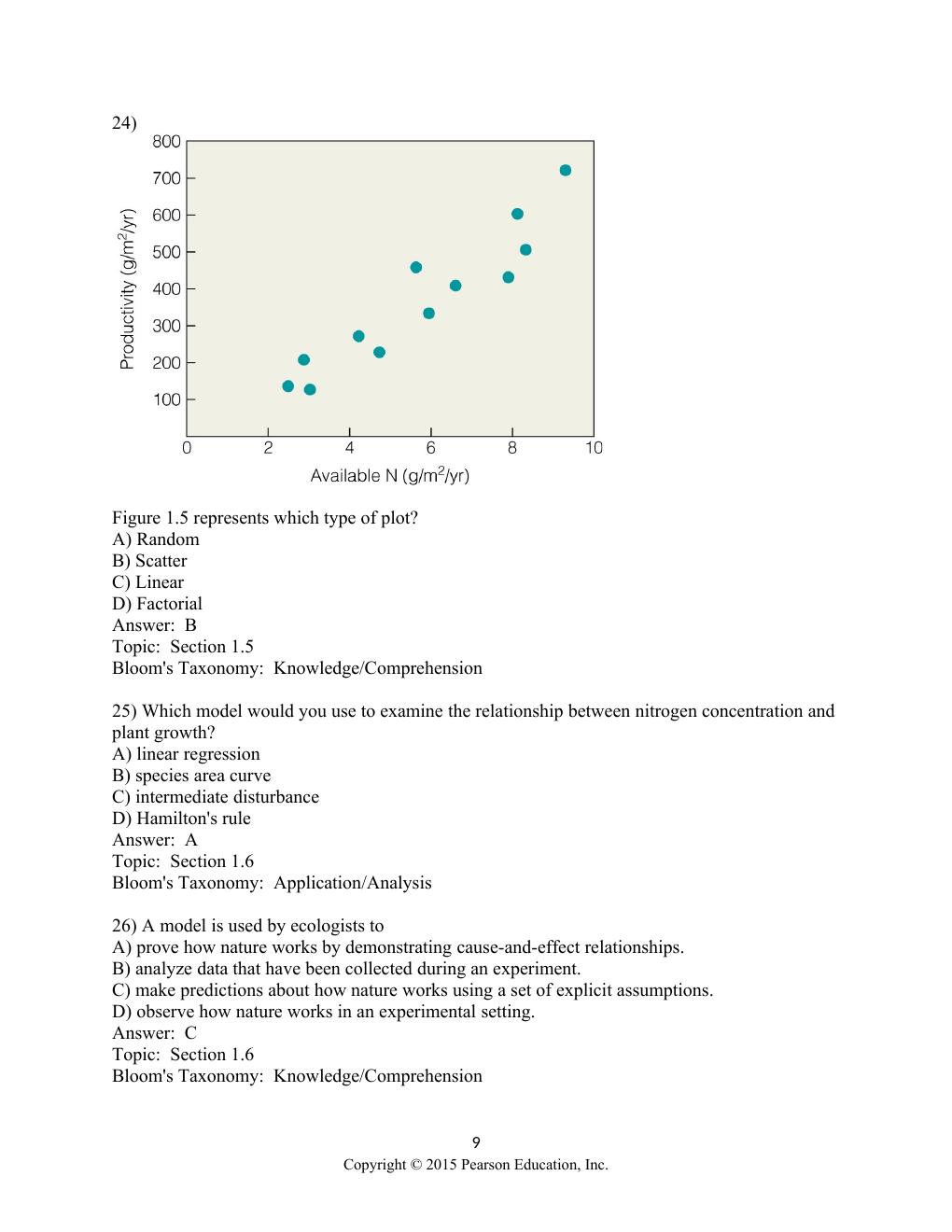 Preview page 9 of Test Bank For Elements of Ecology 9th Edition by Thomas Smith, Robert Smith