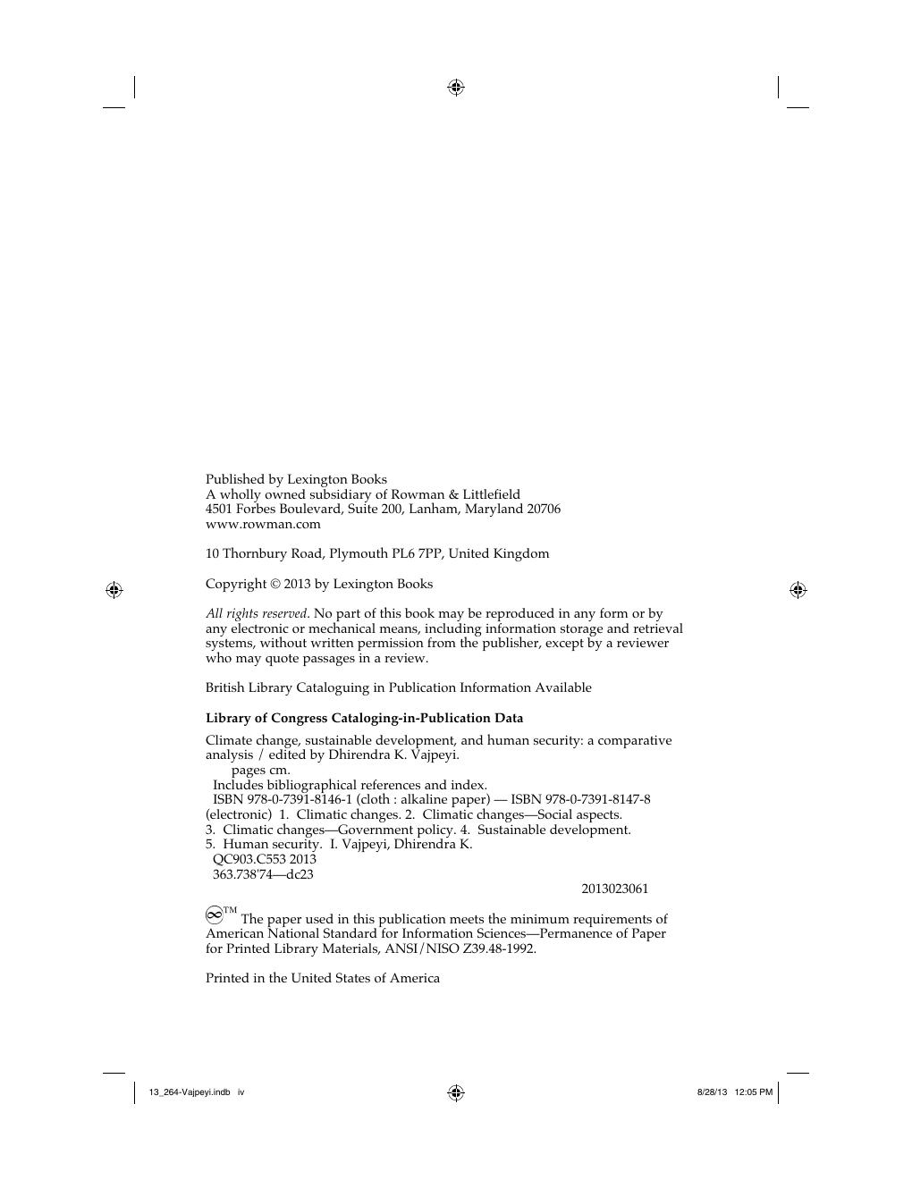 Preview page 5 of Climate Change, Sustainable Development and Human Security A Comparative Analysis By Dhirendra K. Vajpeyi eBook PDF