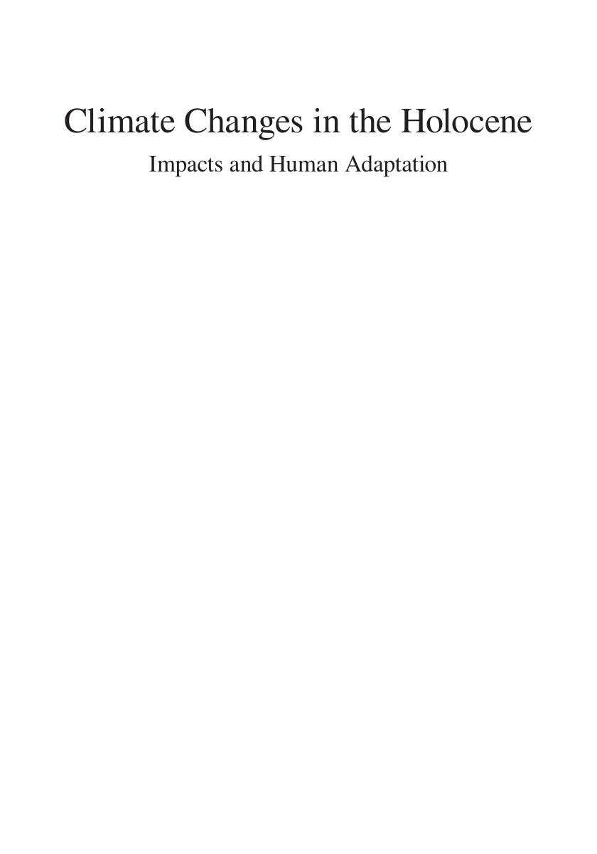 Preview page 2 of Climate Changes in the Holocene:: Impacts and Human Adaptation By Eustathios Chiotis eBook PDF