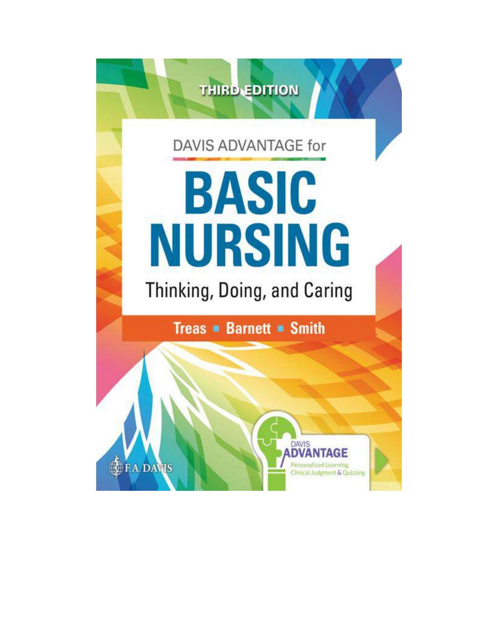 Preview page 2 of Davis Advantage for Basic Nursing: Thinking, Doing, and Caring 3rd Edition By Leslie S. Treas , Karen L. Barnett, Mable