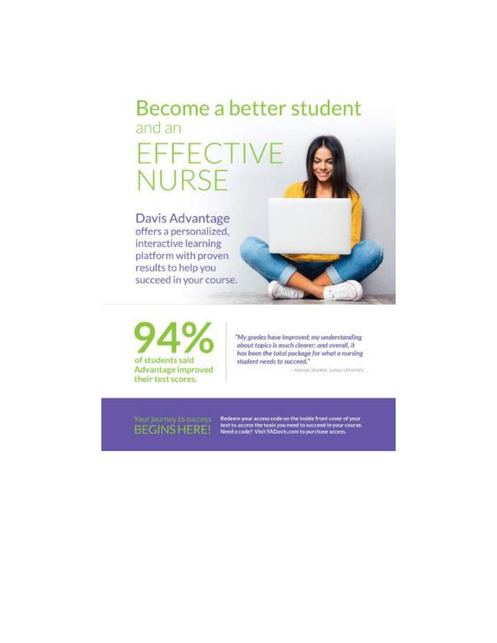 Preview page 3 of Davis Advantage for Basic Nursing: Thinking, Doing, and Caring 3rd Edition By Leslie S. Treas , Karen L. Barnett, Mable