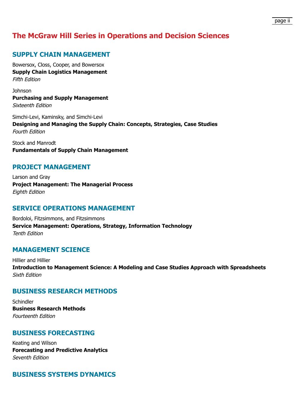 Preview page 4 of Introduction to Management Science and Business Analytics 7th Edition By FREDERICK. HILLIER (MARK.), Frederick S. Hillie