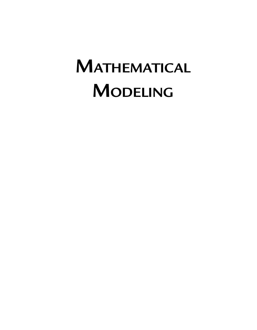 Preview page 2 of Mathematical Modeling 1st Edition By J.N. Kapur 978-1683928744