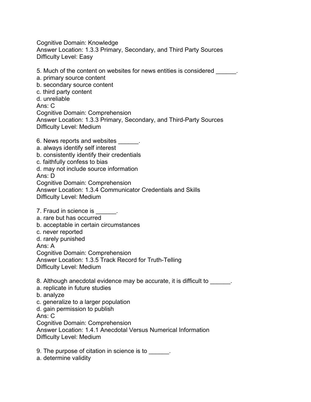 Preview page 2 of Test Bank For Applied Statistics I: Basic Bivariate Techniques 3rd Edition by Rebecca M. Warner All Chapters 1-18