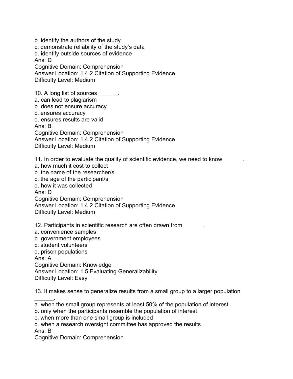 Preview page 3 of Test Bank For Applied Statistics I: Basic Bivariate Techniques 3rd Edition by Rebecca M. Warner All Chapters 1-18