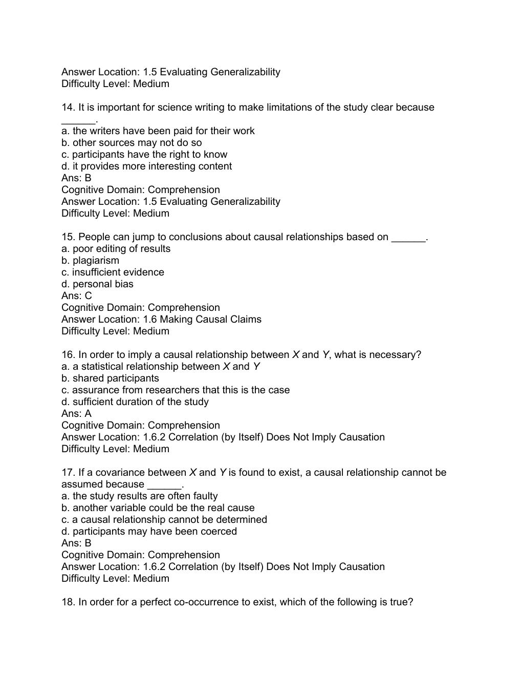 Preview page 4 of Test Bank For Applied Statistics I: Basic Bivariate Techniques 3rd Edition by Rebecca M. Warner All Chapters 1-18