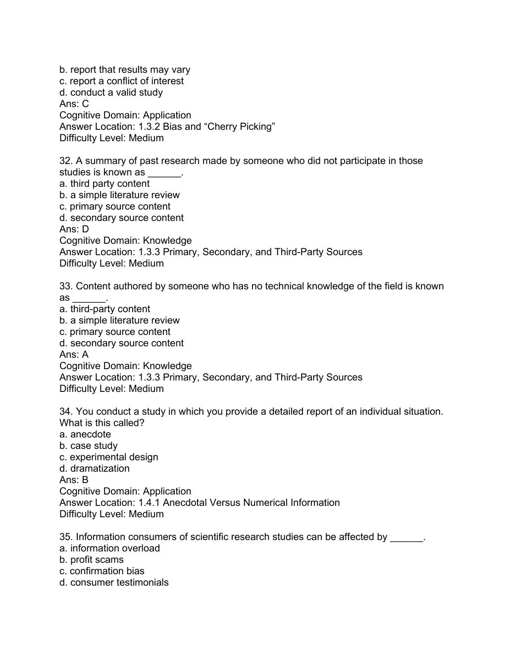 Preview page 8 of Test Bank For Applied Statistics I: Basic Bivariate Techniques 3rd Edition by Rebecca M. Warner All Chapters 1-18