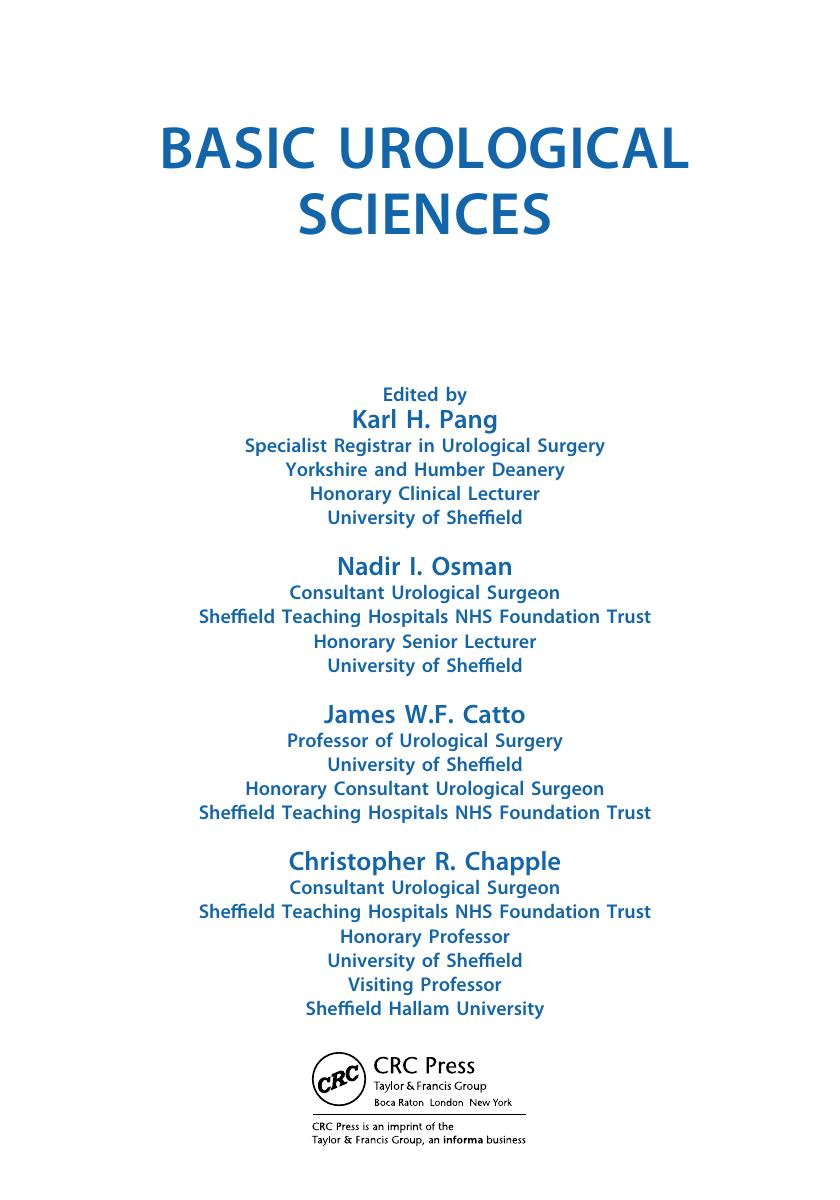 Preview page 4 of eBook Basic Urological Sciences 1st Edition By Karl Pang, Nadir Osman , James Catto , Christopher Chapple