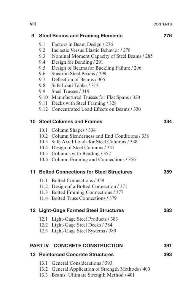 Preview page 8 of Simplified Engineering for Architects and Builders 12th Edition By James Ambrose, Patrick Tripeny ISBN: 9781118975046