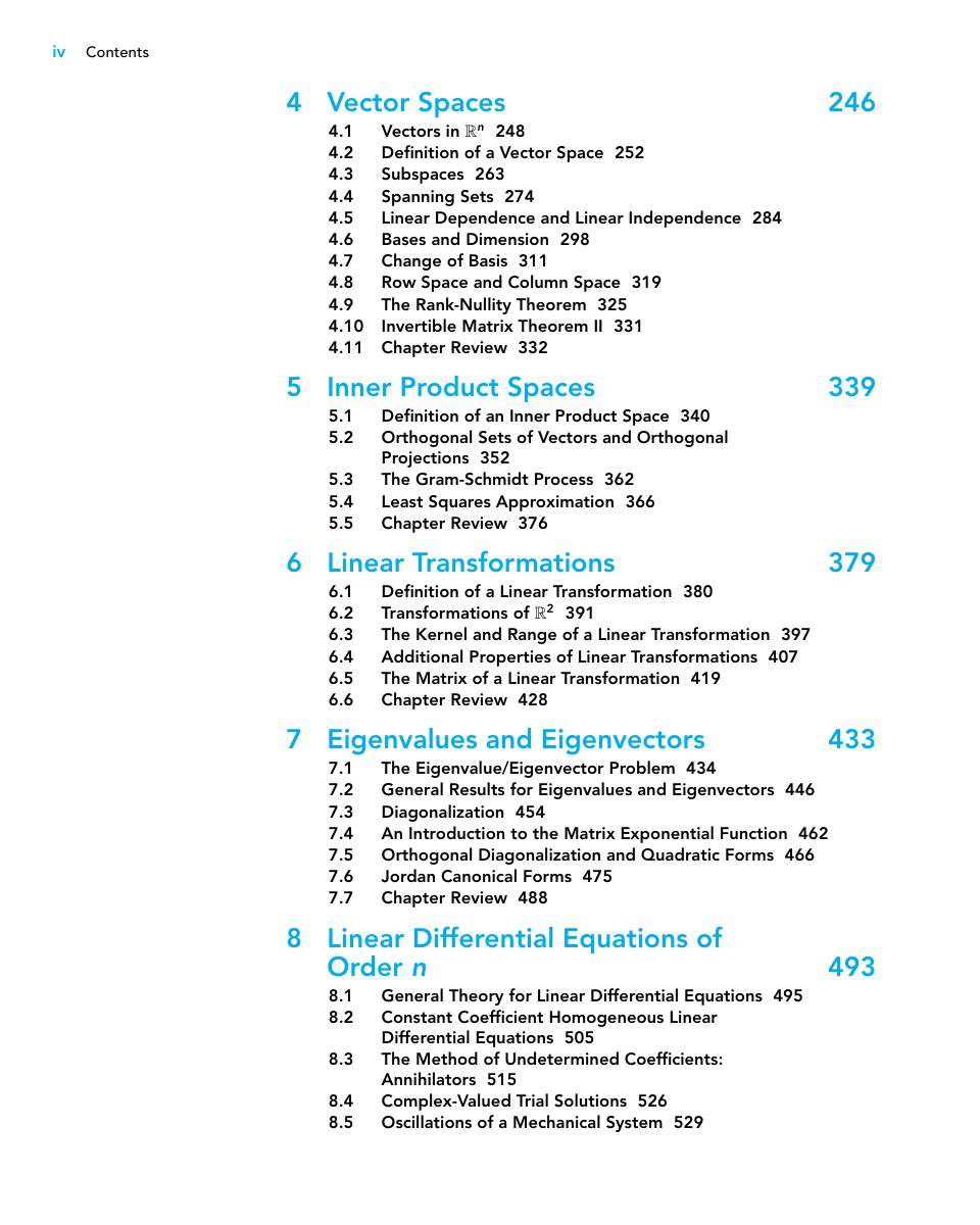 Preview page 5 of eBook  Differential Equations and Linear Algebra 4th Edition By Stephen Goode , Scott Annin