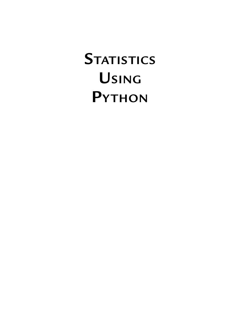 Preview page 2 of Statistics Using Python 1st Edition By Oswald Campesato ISBN: 9781683928805