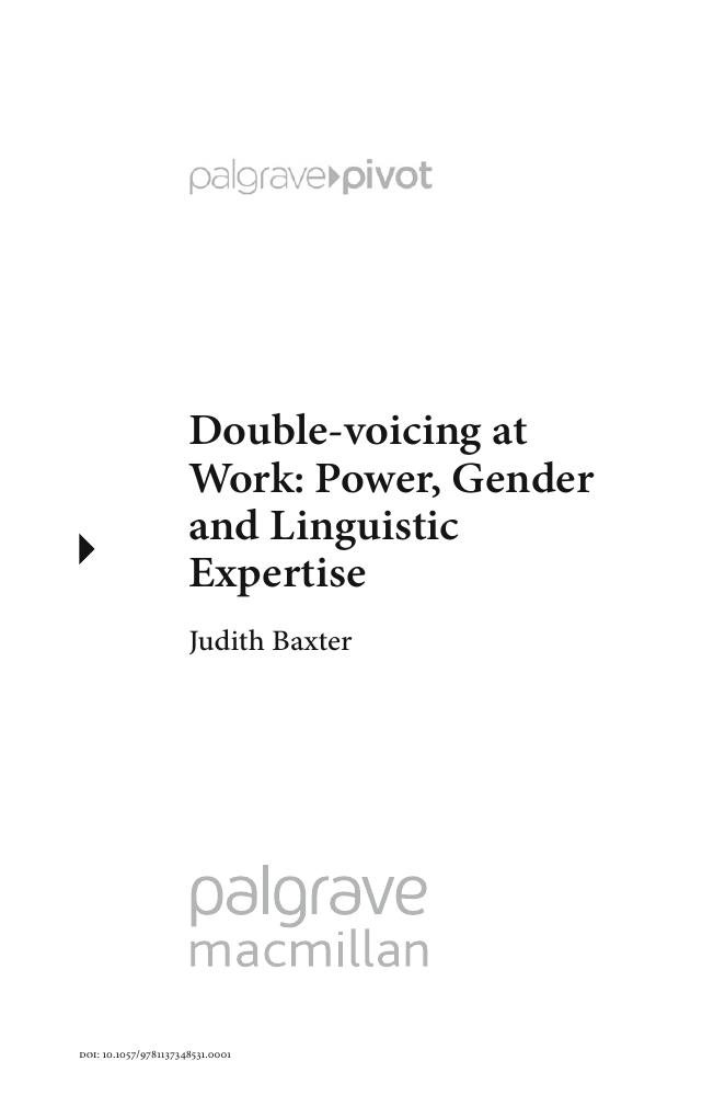 Preview page 4 of eBook  Double-voicing at Work 1st Edition By  J. Baxter