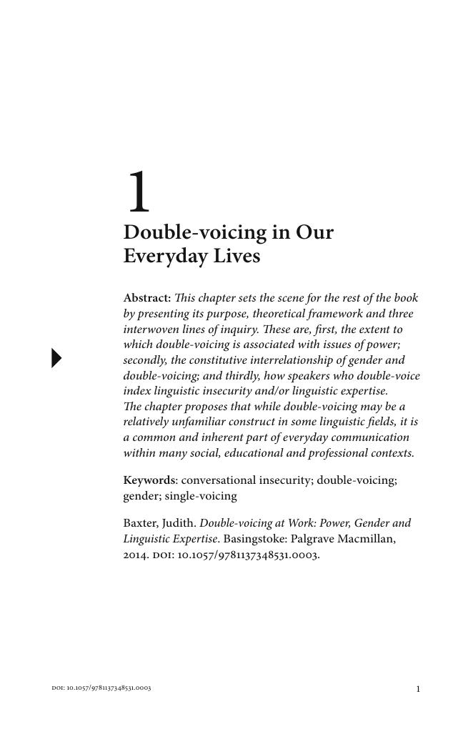 Preview page 10 of eBook  Double-voicing at Work 1st Edition By  J. Baxter