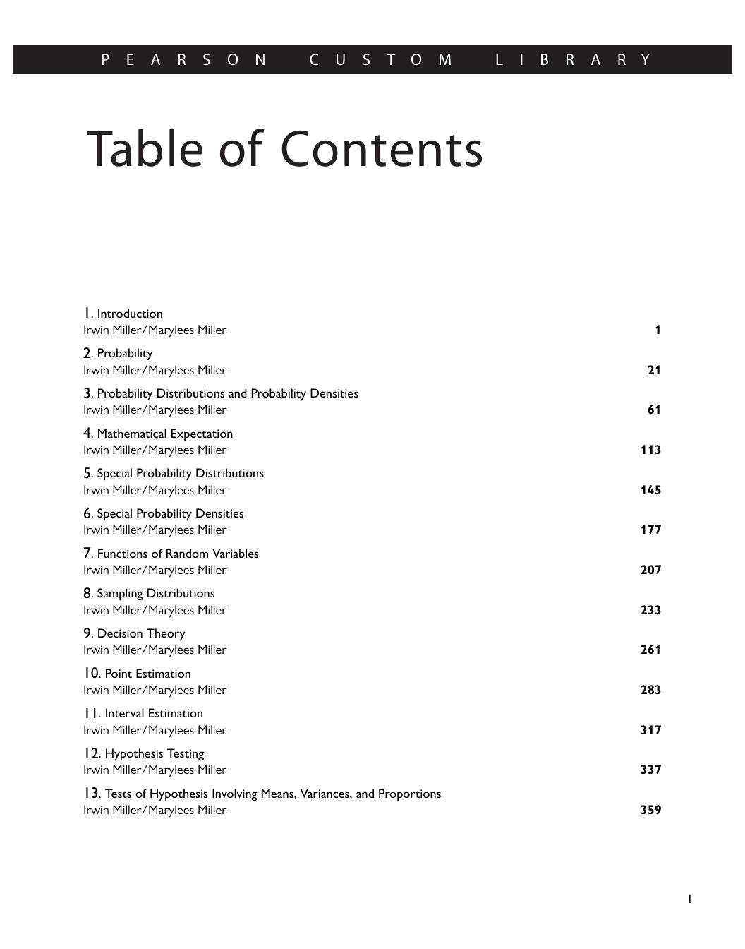 Preview page 4 of eBook  John E. Freund's Mathematical Statistics with Applications   8th Edition By Irwin Miller , Marylees Miller