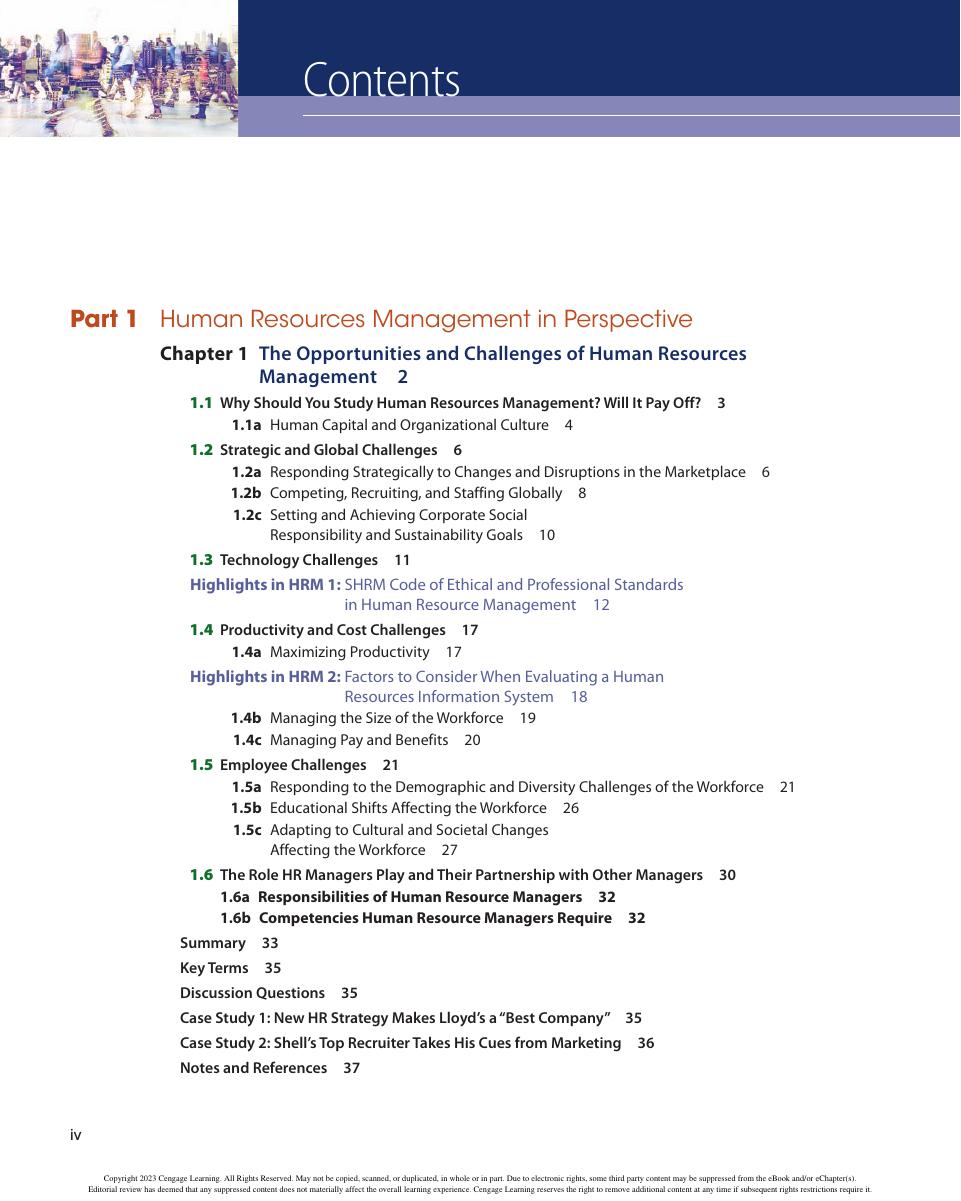 Preview page 6 of eBook  Managing Human Resources 19th Edition By Scott Snell,Shad Morris