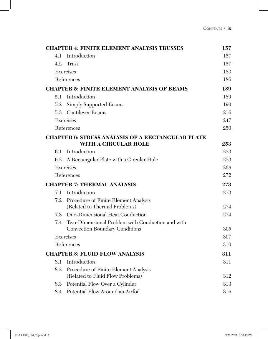 Preview page 9 of Finite Element Analysis 2nd Edition By Sarhan M. Musa
