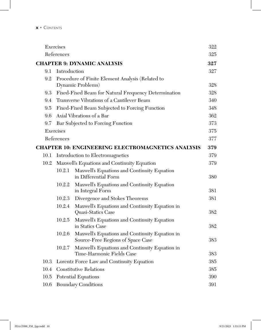Preview page 10 of Finite Element Analysis 2nd Edition By Sarhan M. Musa