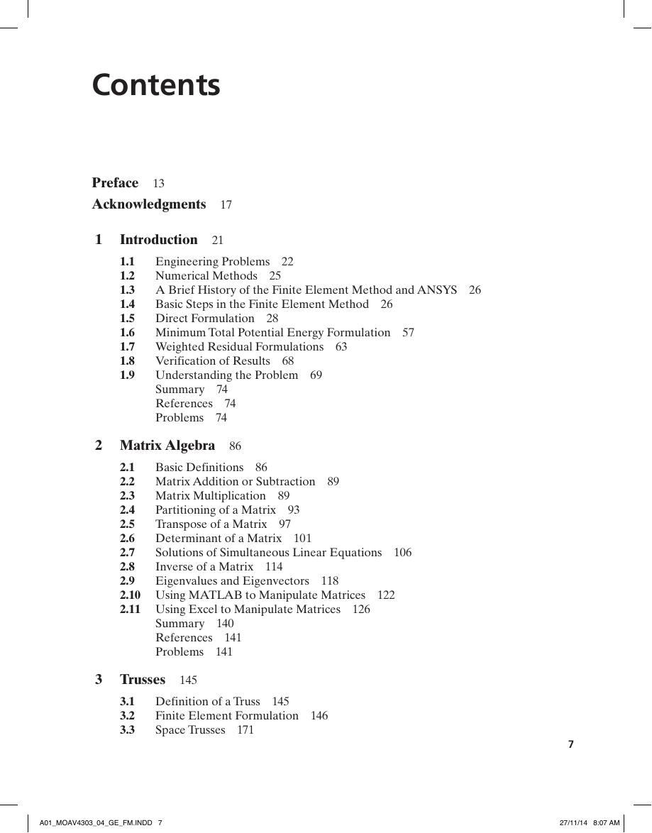 Preview page 8 of Finite Element Analysis Theory and Application with ANSYS, Global 4th Edition By  Saeed Moaveni