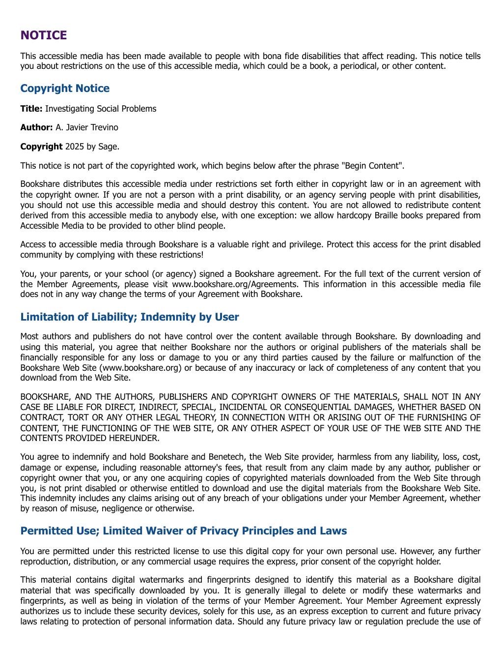 Preview page 2 of Investigating Social Problems 4th Edition By Javier Trevino