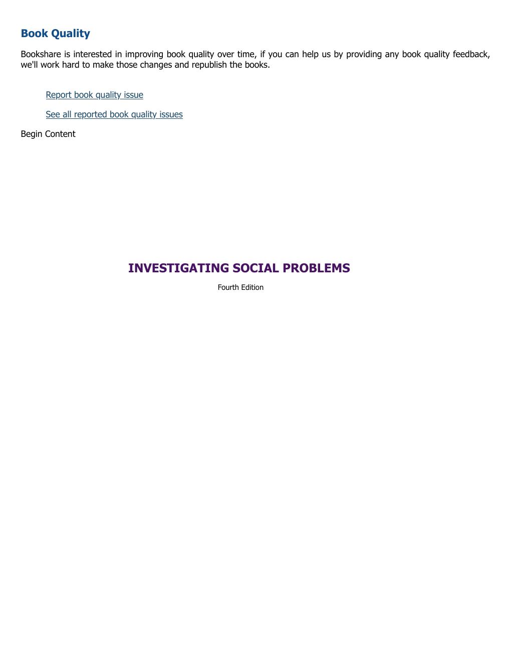 Preview page 4 of Investigating Social Problems 4th Edition By Javier Trevino