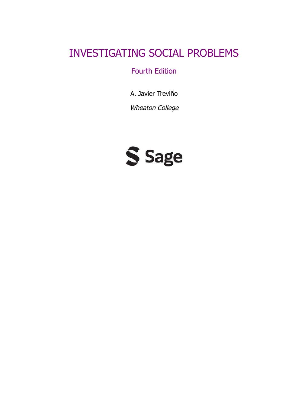 Preview page 8 of Investigating Social Problems 4th Edition By Javier Trevino
