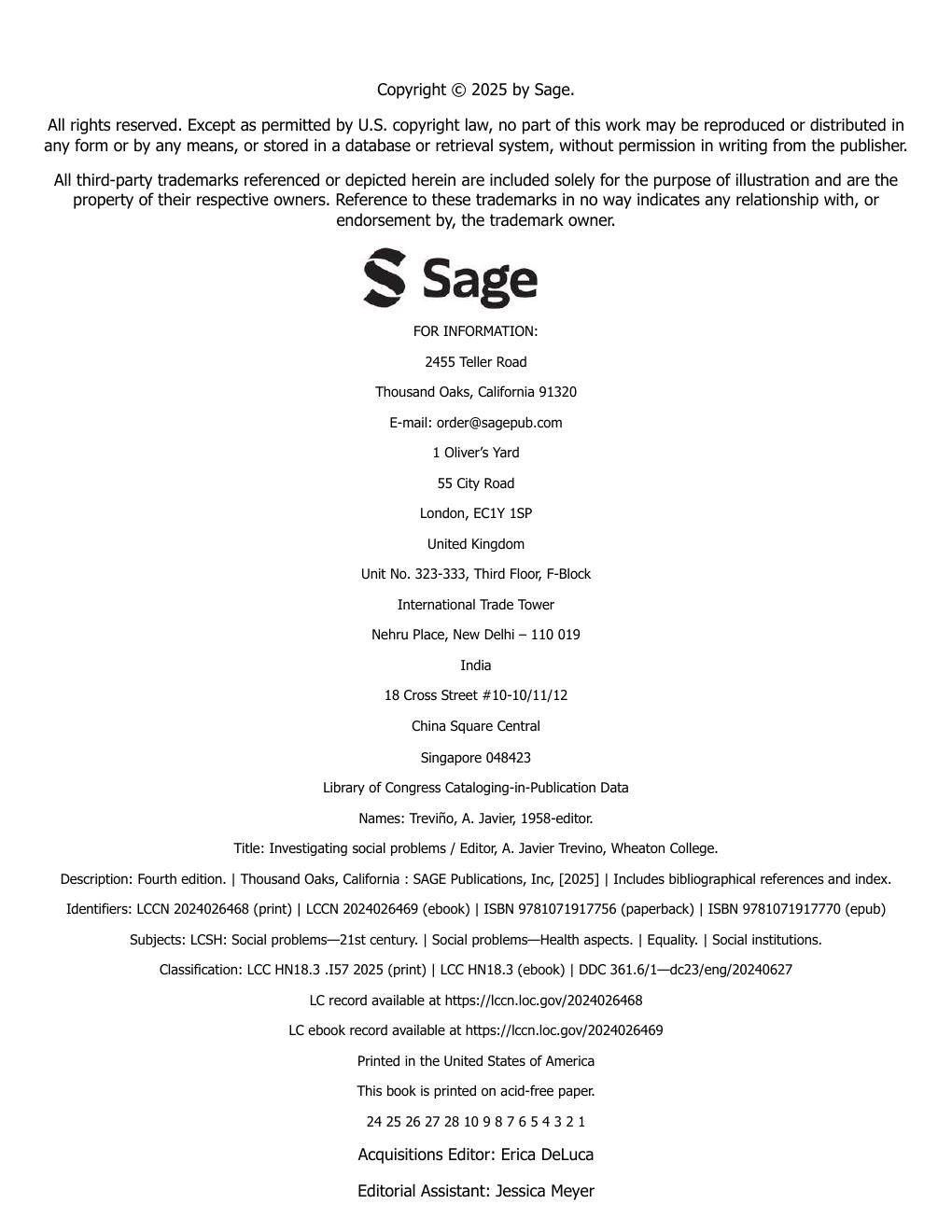 Preview page 9 of Investigating Social Problems 4th Edition By Javier Trevino
