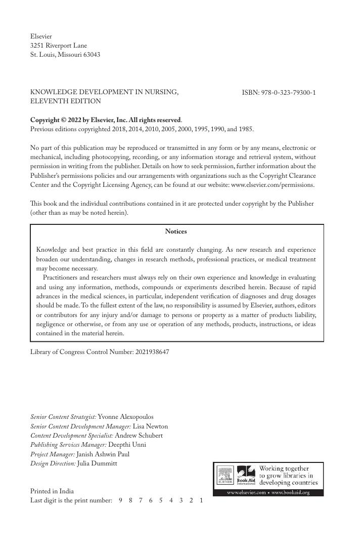 Preview page 4 of Knowledge Development in Nursing Theory and Process 11th Edition By Peggy Chinn, Maeona Kramer, Kathleen Sitzman