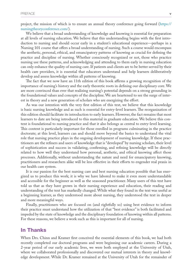 Preview page 7 of Knowledge Development in Nursing Theory and Process 11th Edition By Peggy Chinn, Maeona Kramer, Kathleen Sitzman