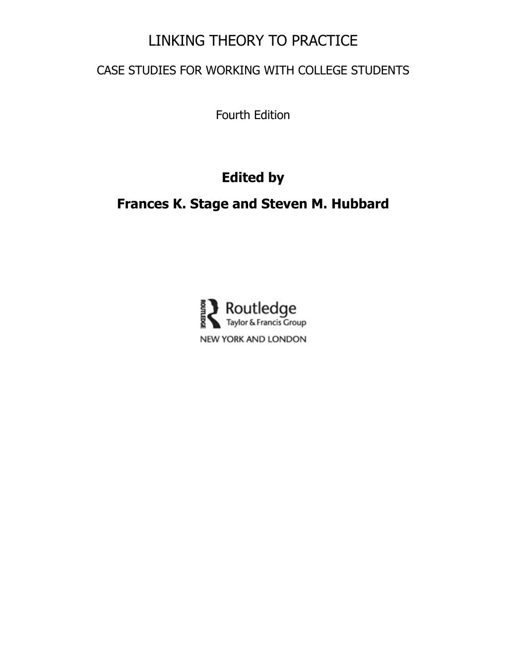 Preview page 5 of Linking Theory to Practice 4th Edition By Frances Stage, Steven Hubbard
