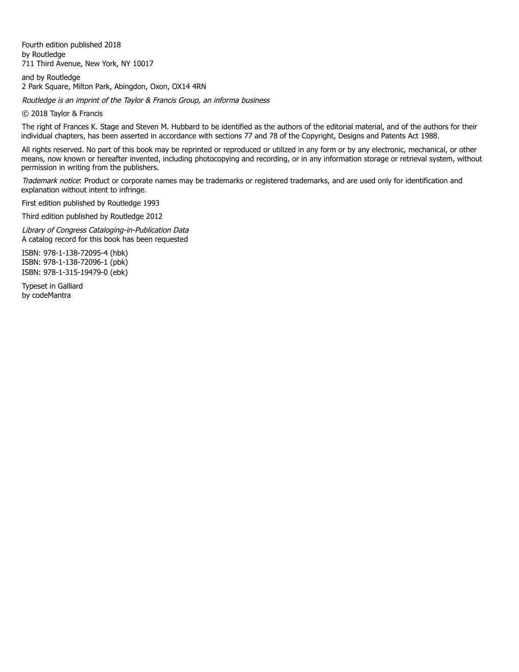 Preview page 6 of Linking Theory to Practice 4th Edition By Frances Stage, Steven Hubbard