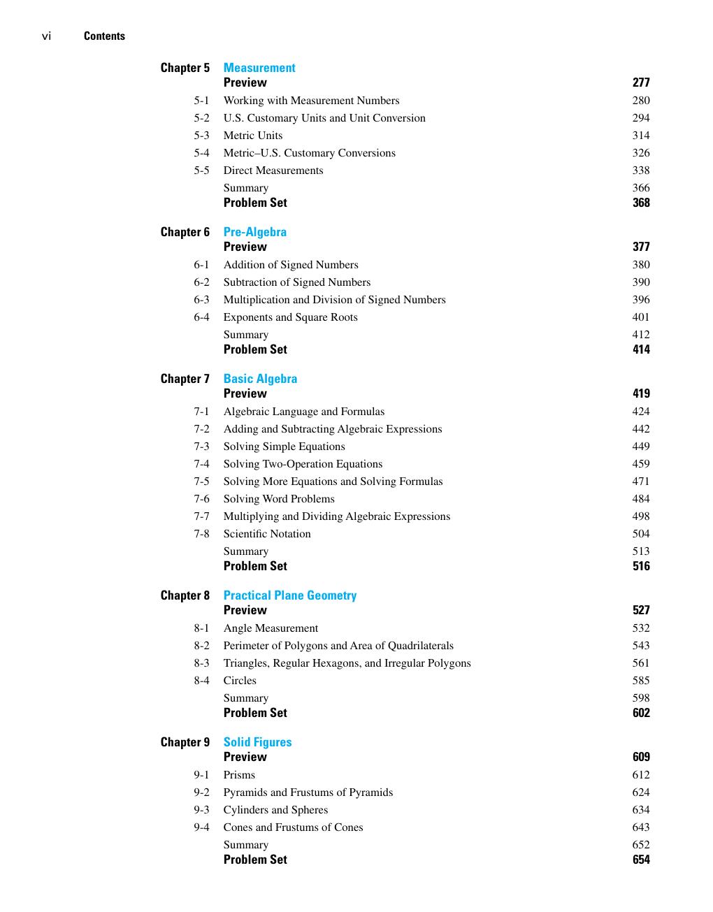 Preview page 7 of Mathematics for the Trades A Guided Approach 11th Edition By Hal Saunders