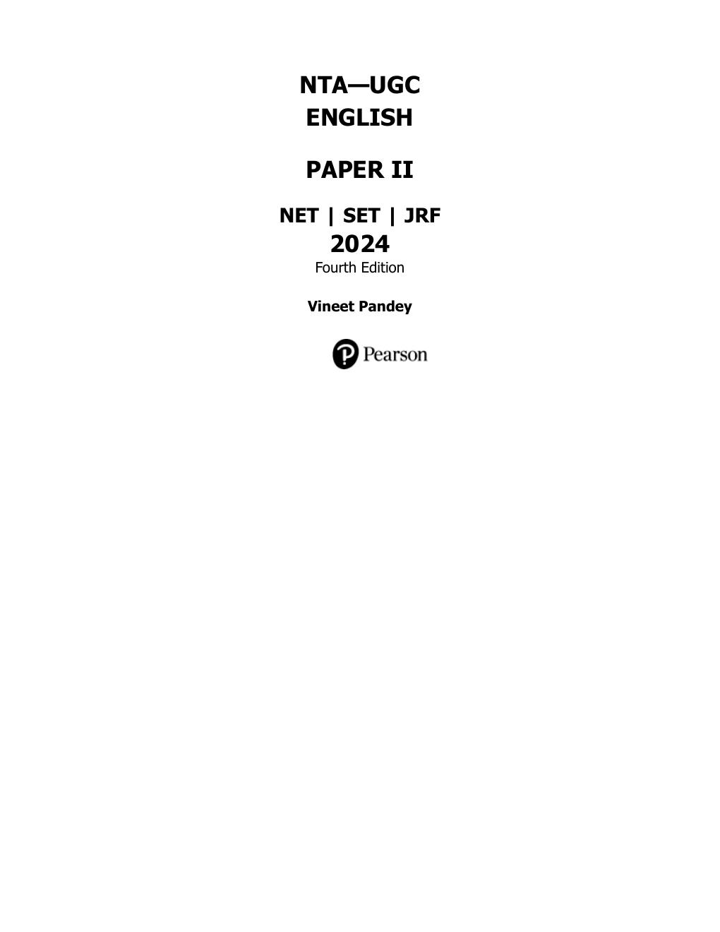 Preview page 3 of NTA UGC NET SET JRF 4th Edition By  Vineet Pandey